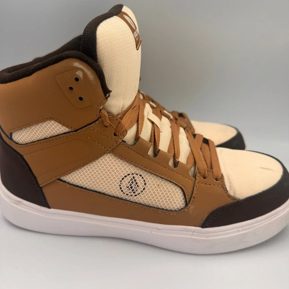 Volcom Mens VM30246 High Top Work Sneakers Brown Tan ASTM F2413-18 EH SR Safety